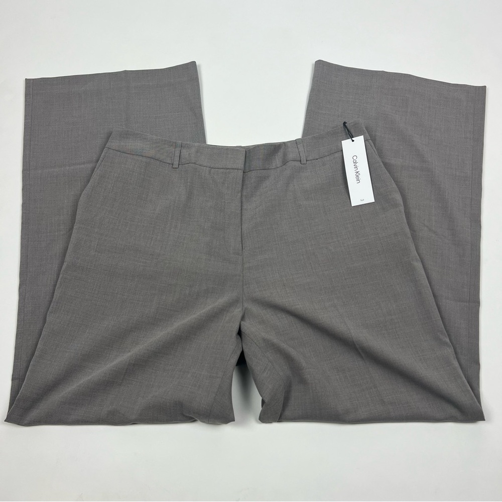 Calvin Klein NWT Trousers Gray Professional Office Size 16